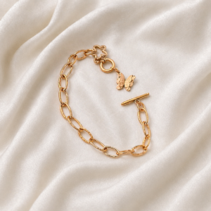 butterfly chain bracelet – gold statement minimal luxe
