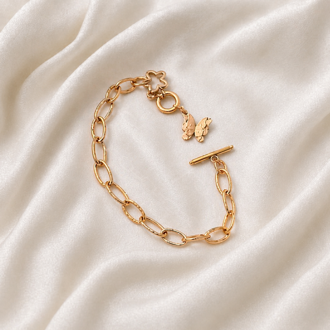 Butterfly Chain Bracelet – Gold Statement Minimal Luxe
